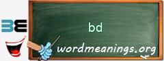 WordMeaning blackboard for bd